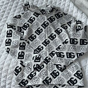 Dolce & Gabbana KidsDG-logo zip-up hoodie size 7/8